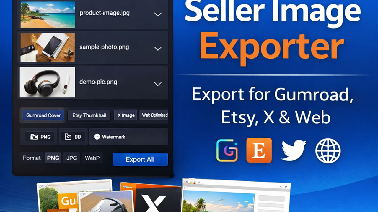 Example export: Gumroad cover style preset output